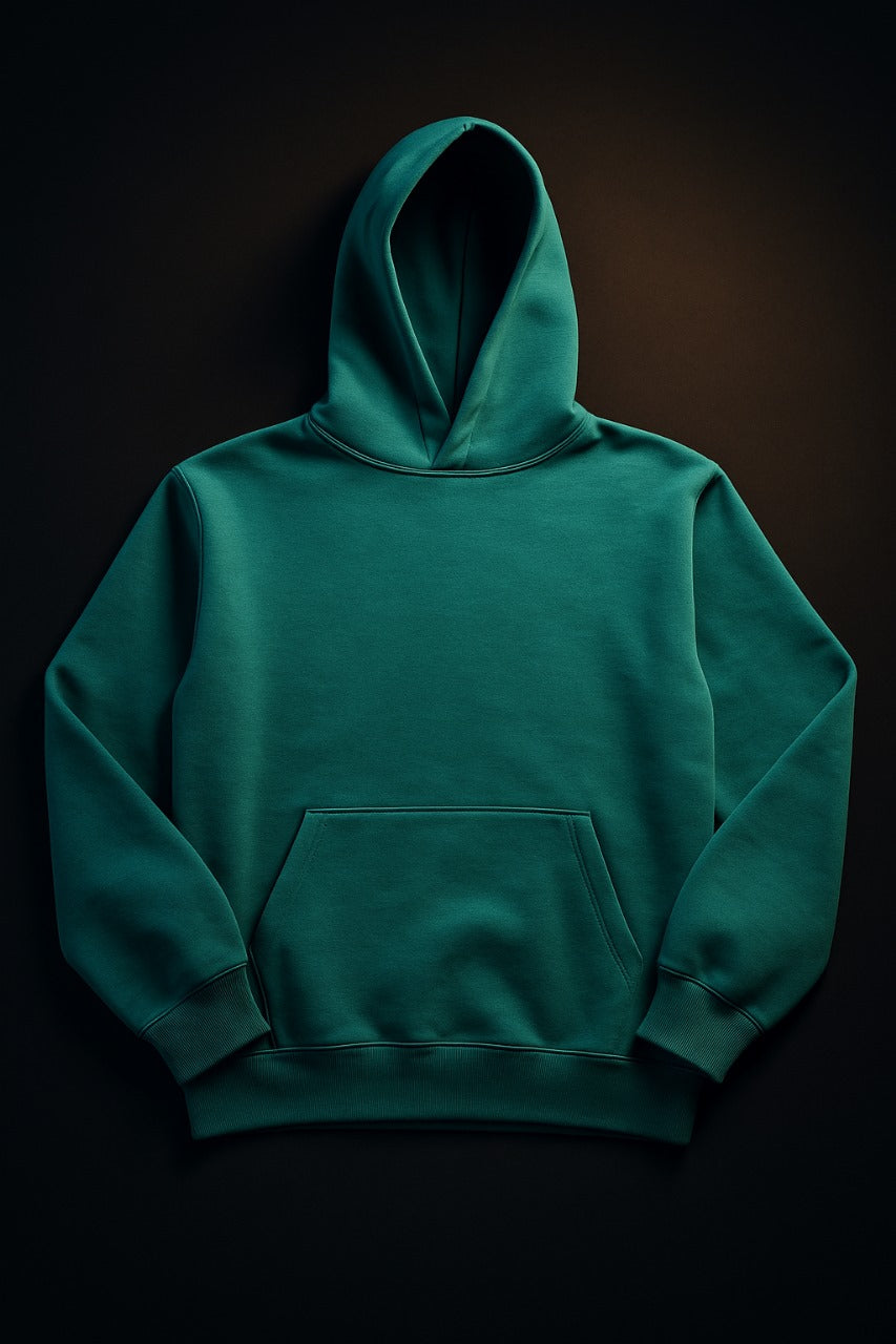 Men's Regular Green Pullover Hoodie