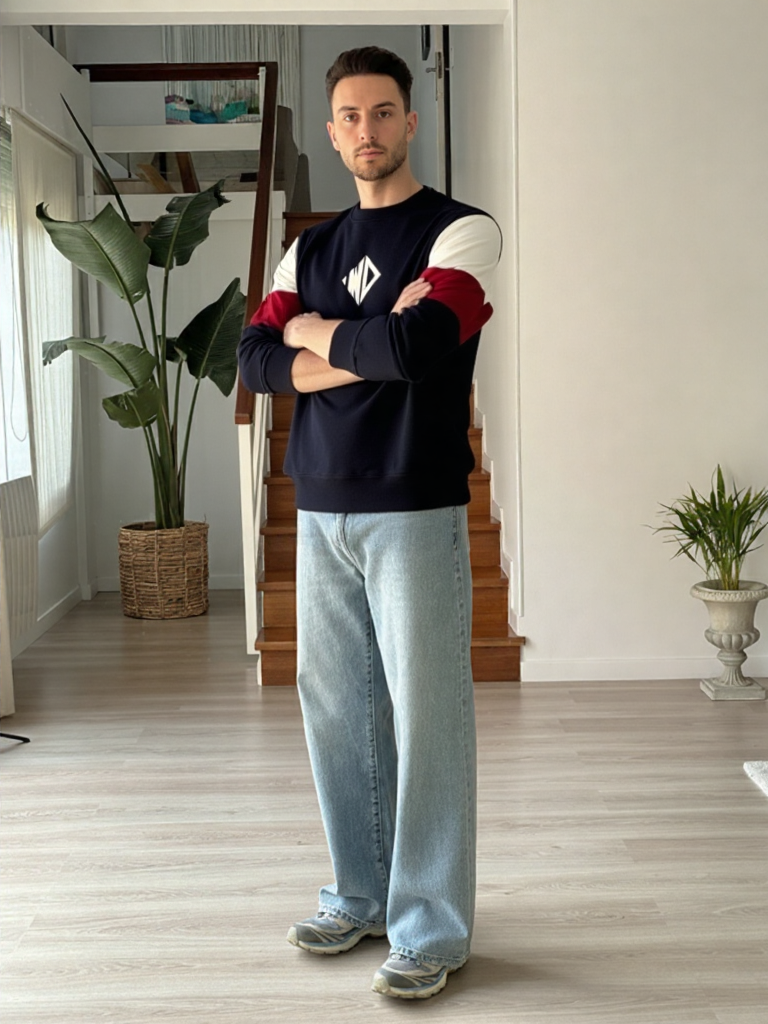 Black Relax Fit Oversized Men's Sweatshirt