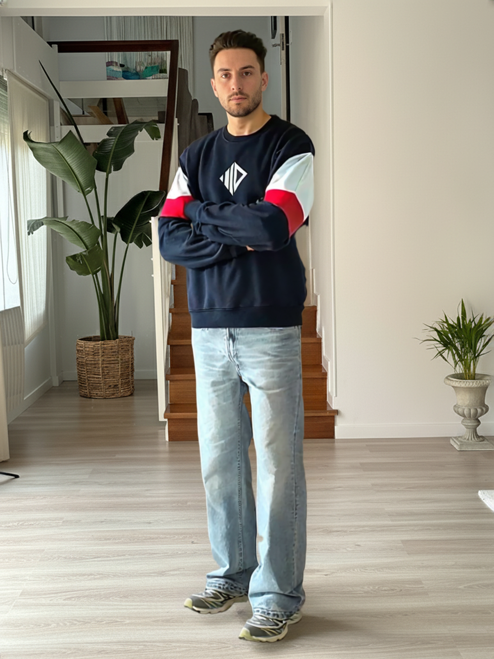 Black Relax Fit Oversized Men's Sweatshirt